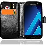 Colourful2013 Samsung Galaxy S3 Mini i8190 GT-i8190N Leather Flip Case Wallet Cover + Screen Protector + Stylus (Black)