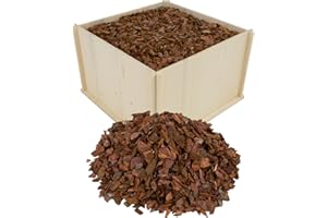 delegn Corteccia di Larice Naturale, Pezzatura Piccola, Confezione da 10 Litri per Pacciamature, Decorazioni e Giardini (1 Scatola - 10LT)