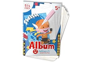 Sabbiarelli Sand-it For Fun - Album Les super héros : 5 dessins préencollés à colorier avec le sable (sable non inclus), pour garçons et filles 5 Ans+