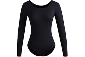 DANSHOW Damen Langarm Tanzanzug für Ballett Erwachsene Damen Train-Top