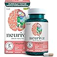 NEURIVA Original Brain Supplement for Memory, Focus & Concentration + Learning & Accuracy with Clinically Tested Nootropics Phosphatidylserine and Neurofactor, Caffeine Free, 28ct Capsules