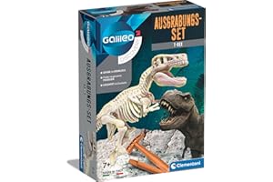 Clementoni Galileo Discovery – Ausgrabungs-Set T-Rex, Ausgraben von Dinosaurier-Fossilien mit Hammer & Meißel, für kleine Forscher, Spielzeug für Kinder ab 7 Jahren von Clementoni 69404