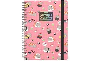 Legami - Agenda semanal con espiral grande 2026, gato sushi, 12 meses grandes, cierre con elástico, agenda de enero de 2026 a diciembre de 2026, en papel FSC certificado, 15 x 21 cm