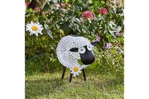 Festive Lights – 3D-Gartendeko Tiere aus Metall – mit solarbetriebener automatischer LED Beleuchtung (Dolly - Schaf)