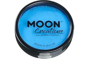 Moon Creations Maquillage professionnel visage et corps | Moules à gâteaux professionnels avec peinture colorée pour maquillage | pour enfants et adultes, festival Halloween, ciel bleu, 36 g