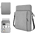 Dynotrek Tipple 11.6-12.9 Inch Laptop Sleeve Case Cover with Shoulder Strap Dustproof Waterproof Sling Side Hand Bag for Men Women -Denim Grey