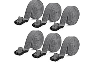 PLAGUFAS 6Pcs Tie Down Straps, 300cm*2.5mm Heavy Duty Tension Belts, Adjustable Lashing Straps Ratchet 250kg(550lbs), Luggage with Buckle for Motorcycles Trucks Cargo Vans Trailer