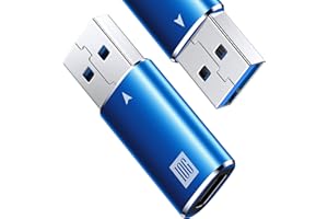 ANDTOBO [10Gbps] Adaptador USB C Hembra a USB Macho, Adaptador USB 3.1 A a USB C SuperSpeed Data Sync Compatible con iPhone 16/16 Plus/16 Pro/16 Pro Max, Auriculares tipo C, Laptop, Cargador, Quest Link- BLU