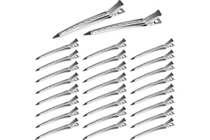 XCZYN 25 pezzi Becchi D'oca per Capelli in 3,5 pollici Metallo Fermagli per Capelli Donna, Mollette per Capelli Styling dei Capelli, per Salone o Centro o Casa (25 Pz, Argento)