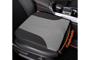 kingphenix Autositzkissen – Memory Foam Sitzkissen für Fahrerkomfort – Druckentlastung für Steißbein und Rücken – Für Auto, LKW oder Bürostuhl – 4D Mesh Schwarz&Dunkelgrau