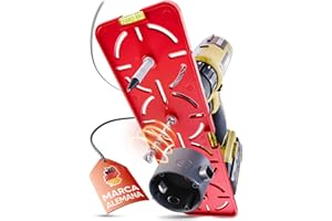 LAINFELD Plantilla de perforación para enchufes | Incluye nivel de burbuja | Nivel de burbuja para electricista para enchufe, caja empotrada, caja de pared hueca, plantilla de obra