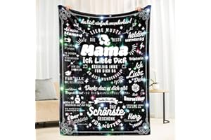 Greysky Muttertagsgeschenke für Mama Kuscheldecke, Mama Decke Muttertag, Mama Geburtstagsgeschenk Kuscheldecke, Geschenke für Mama von Tochter & Sohn, 130cmX180cm