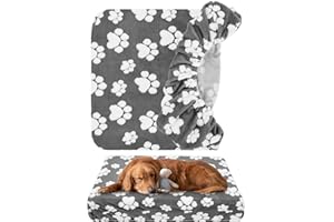 Deuson Bezüge für Hundebetten,Bezug Hundebett,Ersatz Hundebett,Wasserdichter,Weicher Samtbezug für Hundekissen,Waschbar,91x69x20 cm/112x89x20 cm(XL)