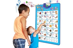 Just Smarty Interactive Alphabet Wall Chart for Toddlers 2-4 – Learn ABC Letters, Numbers, Words, Spelling Toys for Toddlers, Kids Learning Toys, Speech Therapy Toys for Toddlers 1-3, Alphabet Toys