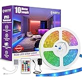 Gesto 10 Meter RGB LED Strip Light with Adaptor | 600 LEDs 5050 Multicolor Strip with 16-Mode Remote Control & Adhesive | LED