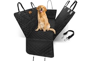 AMZPET Protection Voiture Chien - Housse de Siège Voiture pour Chiens - Protection pour Coffres et Sièges Arrières, Imperméable, Lavable, Antidérapante, Universelle (147x137 cm)