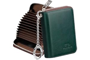 FurArt Cartera para Tarjetas de crédito, con Cremallera, para Hombres y Mujeres, Bloqueo RFID, Cartera Llavero, tamaño Compacto
