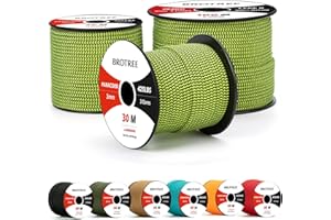 Brotree Paracord 3mm 30M Corda 100% Nylon Tipo II 3 Fili Corda Paracord 425 per Esterno, Artigianato, Fatto a Mano - 192 kg Carico di Rottura (Bumble Bee)