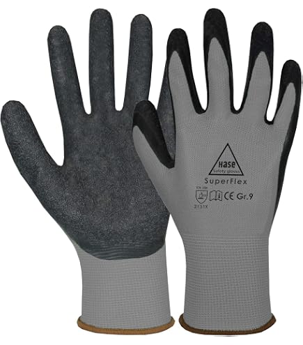 NITRAS SKIN FLEX 3D, Montagehandschuhe, Grau / Schwarz, EN 388, EN 407 Oeko Tex 8700 Gr 7 24146881