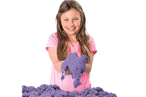 COO11 Kids 500g Kinetic Magic Play Sand Bag, Non-Toxic Soft Mouldable PlaySand, Sensory Fun Elastic Motion Sand, Castle Making Beach Activity Creative Play, Refill Pack for Toddlers Ages 3+ Purple
