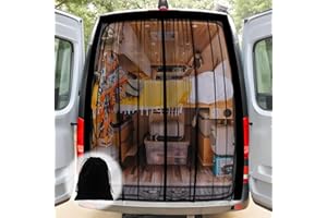 XCBYT Moustiquaire magnétique pour Van - Moustiquaire Universelle - Centre magnétique - pour Camping-Car, Porte latérale/Coffre - 200 x 170 cm