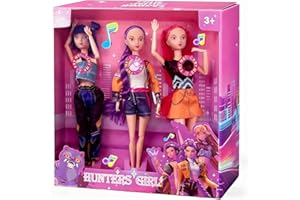 AIDODIA 𝐊-𝐏𝐎𝐏 𝐃emon 𝐇unters Figurine, Rumi/Mira/Zoey Figurine Grande PoupéE De Dessin Animé De 30 Cm avec VêTements Et Accessoires, Bras Et Jambes Mobiles, pour Collecter Et Cadeau Fan. (Musique)