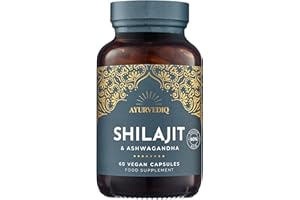 Ayurvediq Wellness Pure Shilajit and Organic Ashwagandha - Himalayan Shilajit with Ashwagandha High Strength Capsules - Ayurveda Products