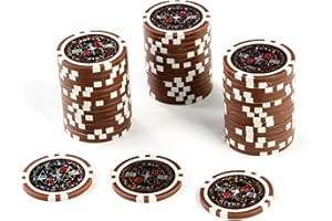 NEXOS TRADING 50 Poker-Chips Laser-Chips Metallkern 12g Poker Texas Hold`em Black Jack Roulette reflektierend Tokens Jetons Casino 1 Rolle Wert 1-10000 wählbar (Wert 10000)