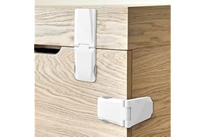 Moonybaby 4 pzas Cierre Seguridad Cajones Bebe, Cerraduras Seguridad para Armarios, Wc, Cocinas, Puertas y Ventanas, Seguridad Puertas Niños, No Se Necesita Usar Taladros (Cupboard)