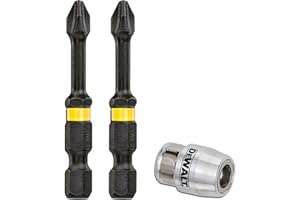 DeWalt DT70536T-QZ Puntas Ph2 x 2 50 mm adaptador magnético con bloqueo, Negro y amarillo, negro y amarillo