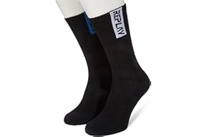 Replay Unisex Tennis Half Terry Leg Stripe&logo 2prs Banderole Socks
