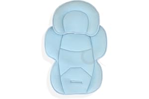 TIRRITO OLO Baby Infant Snuzzler Head Hugger & Full Body Support Liner for Car Seat Buggy Pushchair (Baby Blue)