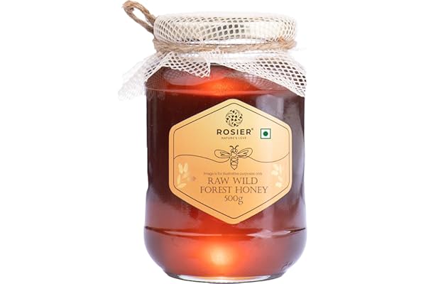 ROSIER Wild Forest Himalayan Honey, Pure, 100% Natural and Ayurvedic, Rich in Vitamins and Minerals, Helps in Curing Cough & Cold (500 gm)
