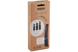 Black+blum - Filtro per acqua a carbone, con bobina di bloccaggio, antica tradizione giapponese, dura 6 mesi, in legno naturale