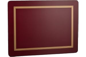 PORTMEIRION Pimpernel Classic Burgundy Placemats, Set of 6, 30.5 x 23cm