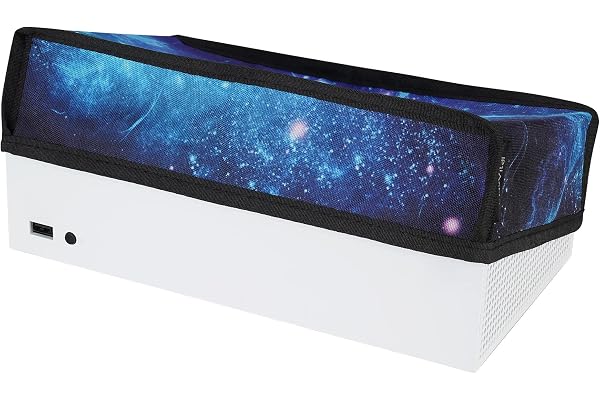 playvital Funda Antipolvo para Xbox Series S Consola | Cubierta Horizontal, Resistente al Agua, Forro Suave, Acceso Fácil a Puertos, Protección contra Polvo, Nebulosa Azul
