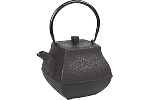 Creative Home 47 oz Cast Iron Tea Pot, Black Color