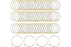LUMOOM 200 ciondoli per bicchieri da vino, 25 mm, apribili in lega, per bicchieri da vino, per bevande, bottiglie di vetro, decorazione (oro)