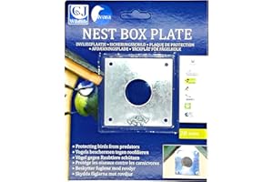 CJ WILDLIFE C J Wildbird Foods Limited Nest Box Protection Plate 28mm, metal