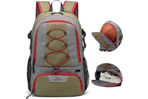 TAIHOYIN Basketball Rucksack Fussballtasche Fußball Rucksack mit Schuhfach & Ballfach 35L Gym Sportrucksack Herren für Fitnessstudio