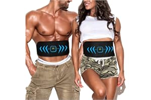 LEMENG Elettrostimolatore Muscolare, EMS Suscolo Addominale, Addominali Attrezzi ABS,Addome/Braccio/Gambe/Waist/Glutei Massaggi-Attrezzi, USB Ricaricabile-Uomo/Donna