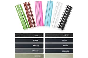 Honoson 70 Pcs Sanding Sticks Polishing Sticks Fine Sanding Twig Coded Abrasive Sand Twig for Plastic Models Assorted Metal and Wood Sand Tools Accessory for Model Craft Amateur(Simple Style)