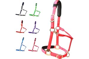 T TEKE Licol réglable en nylon doux très résistant, rembourré avec néoprène gaufré anti-frottement sur la couronne et le museau