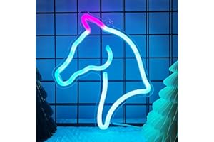 Horse Gifts for Girls,Anywin Horse Neon Sign for Wall Decor, Horse Head Led Neon Lights for Room Decor, Gifts for Birthday,Xmas, Holidays for Kids, Boys, Girls,Women Girlfriend,Wife,Daughter