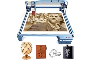 SCULPFUN S-10 - Macchina per incisione laser da 10 W, per legno/vinile/metallo/pelle, 0,01 mm, precisione di incisione CNC laser, 0,08 mm, punto laser ultra fine