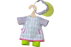 HABA 305536 – Clothing Sports Time – Set of Dress, Leggings and Cap Accessories for All 32 cm Large Dolls, Toys from 18 Months, Gray