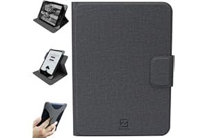 ZHAOCO Funda Universal Desmontable para 6'' New Kindle 2024/2022, Kobo Nia/Clara 2E / Clara HD, Ligero Cubierta de protección Múltiples ángulos de visión - Gris