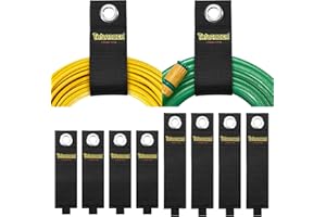 TRILANCER Heavy Duty Storage Straps and Garage Organizer(Assorted 8 Pack), Hook and Loop Extension Cord Organizer, Holder, Cord Wrap, for Hose, Rope, Cables of Home, Basement, RV Workshop, Boat(4L,4XL)