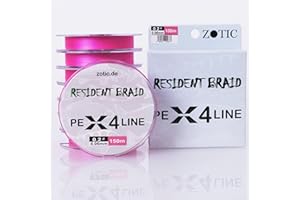 Zotic Resident Braid PE X4/X8, 4-fach/8-fach geflochtene Angelschnur für Baitcaster u. Spinnrute, Profi Angelzubehör, Raubfisch, Angelsehne, 100m 150m 300m, Fishing Line, Angeln