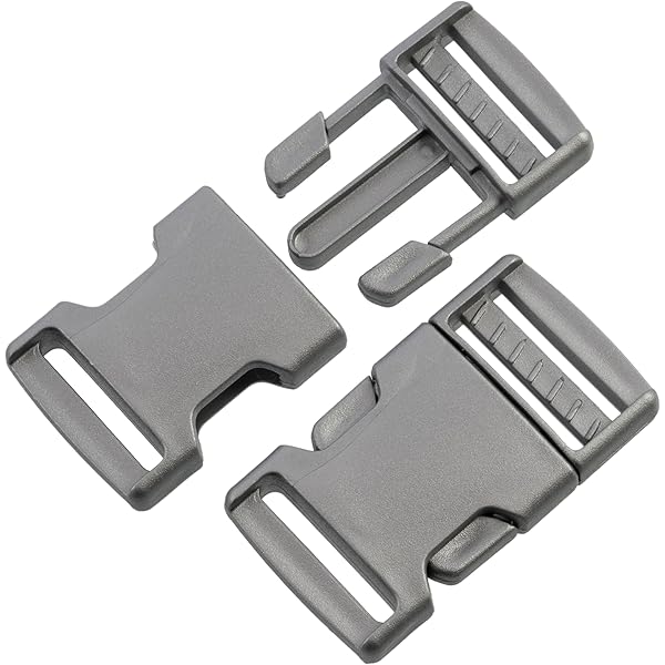 12 Fibbie A Scatto + 12 Fibbie Scala – Plastica Resistente, Per Cinghie Da 25mm, Ideali Per Zaini, Borse O Collari Animali